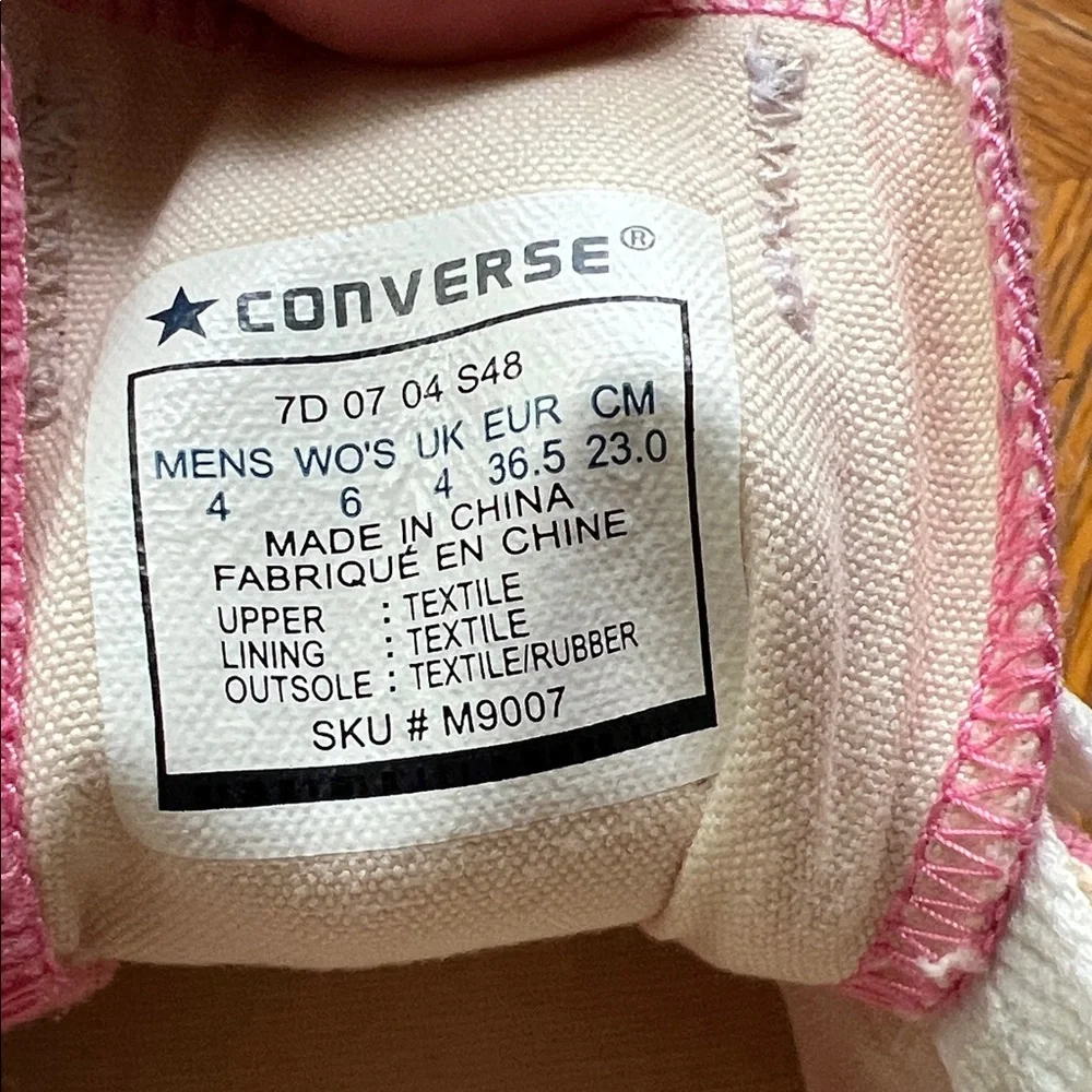 Converse Pink All Star Sneakers Size 6